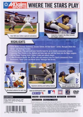 All-Star Baseball 2003 featuring Derek Jeter box cover back